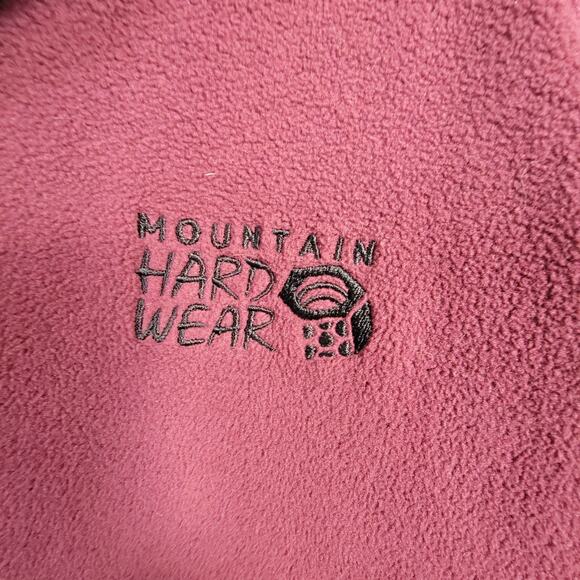 Burgundy Mountain Hardwear Fleece Quarter Zip Pullover Medium Outdoor Layer - Picture 6 of 8